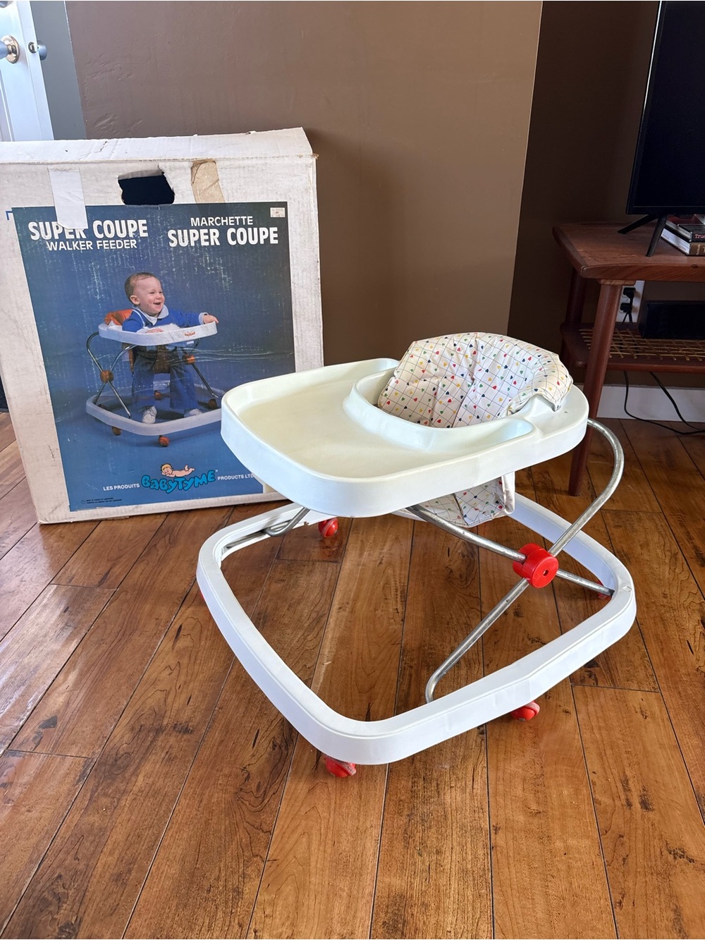 Vintage Baby Walking Device with wheels Super Coupe